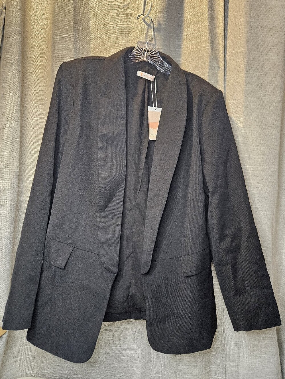 Kirundo Women's Black Oversized Style Blazer New Large